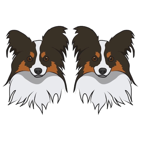 Signmission Papillon Dog Decal, Dog Lover Decor Vinyl Sticker D-24-Papillon